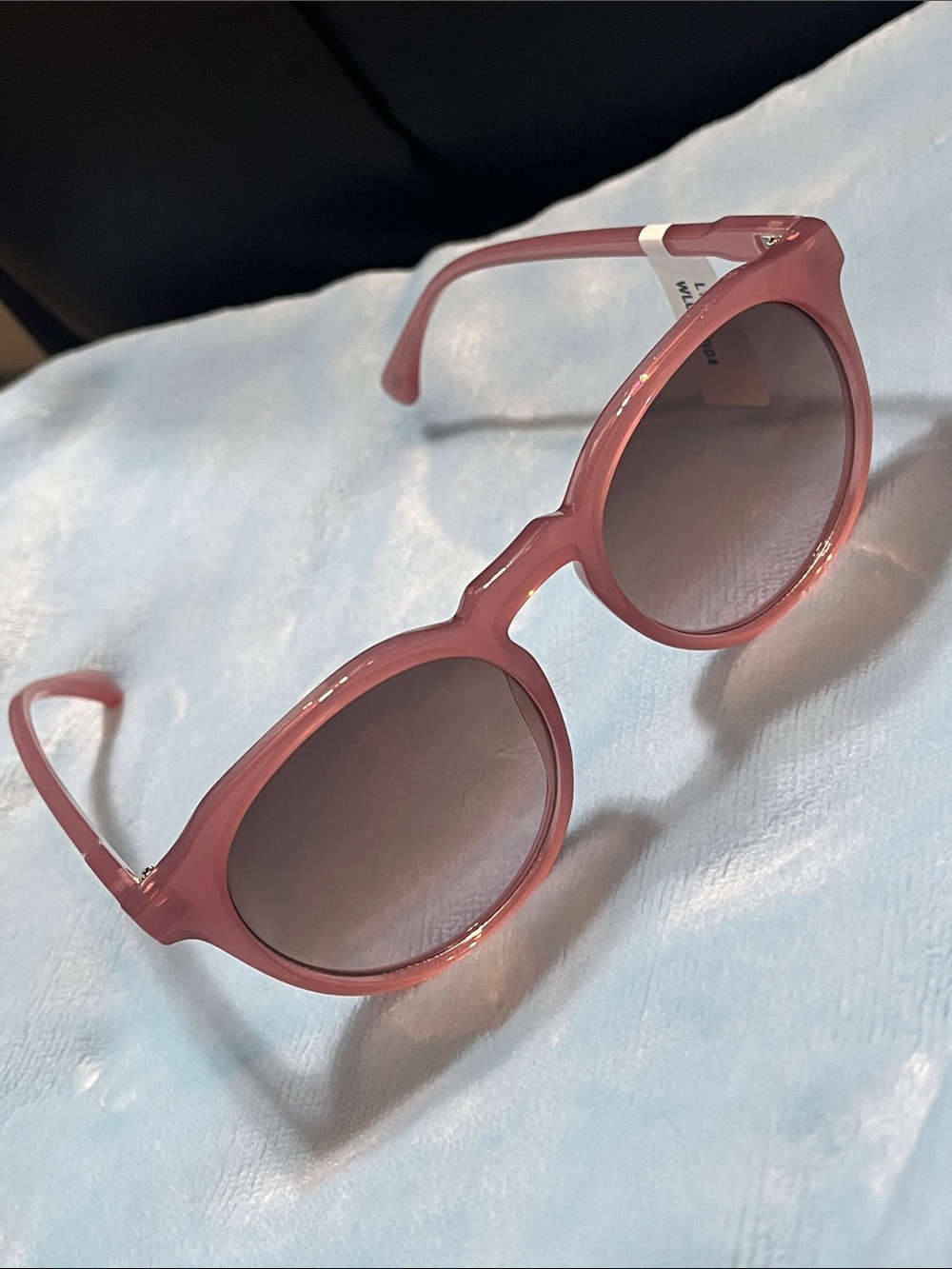 NEW Round Women's LC Lauren Conrad Sunglasses, salmon / pink frame LYLE - Picture 3 of 8